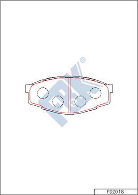FBK FD2018 - Bremžu uzliku kompl., Disku bremzes adetalas.lv
