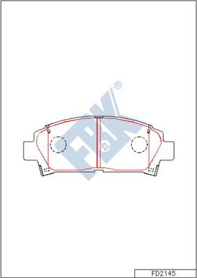 FBK FD2145 - Bremžu uzliku kompl., Disku bremzes adetalas.lv