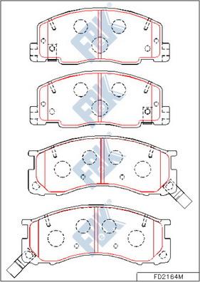 FBK FD2164M - Bremžu uzliku kompl., Disku bremzes adetalas.lv