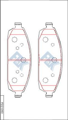 FBK FD21060 - Bremžu uzliku kompl., Disku bremzes adetalas.lv
