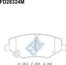 FBK FD28324M - Bremžu uzliku kompl., Disku bremzes adetalas.lv