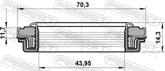 Febest 95RCW-44701214X - Vārpstas blīvgredzens, Sadales kārba adetalas.lv