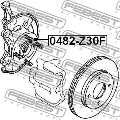 Febest 0482-Z30F - Riteņa rumba adetalas.lv