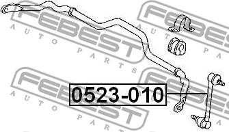 Febest 0523-010 - Stiepnis / Atsaite, Stabilizators adetalas.lv