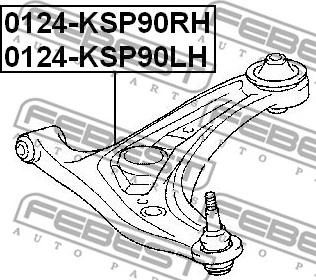 Febest 0124-KSP90RH - Neatkarīgās balstiekārtas svira, Riteņa piekare adetalas.lv