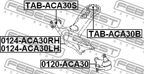 Febest 0120-ACA30 - Balst / Virzošais šarnīrs adetalas.lv