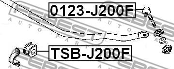 Febest 0123-J200F - Stiepnis / Atsaite, Stabilizators adetalas.lv