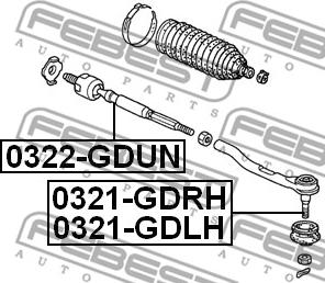 Febest 0321-GDRH - Stūres šķērsstiepņa uzgalis adetalas.lv