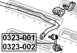 Febest 0323-002 - Stiepnis / Atsaite, Stabilizators adetalas.lv