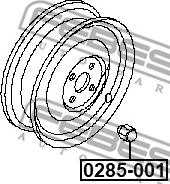 Febest 0285-001 - Riteņa stiprināsanas uzgrieznis adetalas.lv