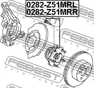 Febest 0282-Z51MRR - Riteņa rumba adetalas.lv