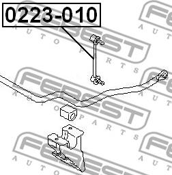 Febest 0223-010 - Stiepnis / Atsaite, Stabilizators adetalas.lv