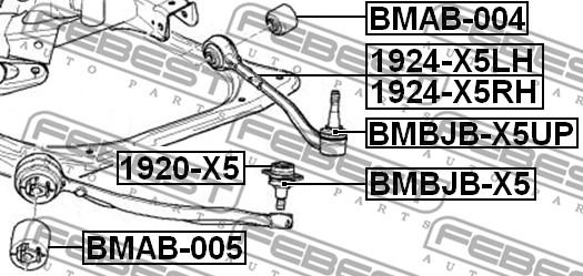 Febest 1924-X5LH - Neatkarīgās balstiekārtas svira, Riteņa piekare adetalas.lv