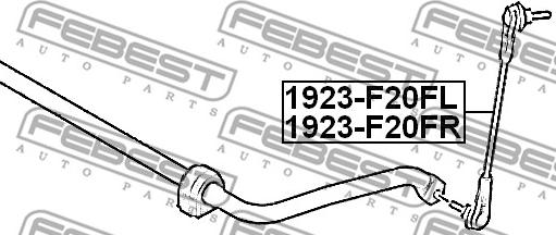 Febest 1923-F20FL - Stiepnis / Atsaite, Stabilizators adetalas.lv