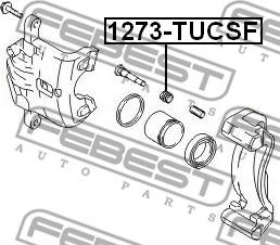 Febest 1273-TUCSF - Putekļusargs, Suportu vadīklas adetalas.lv