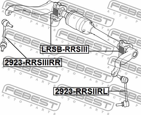 Febest 2923-RRSIIIRL - Stiepnis / Atsaite, Stabilizators adetalas.lv