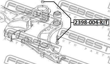 Febest 2398-004-KIT - Riteņu sagāzuma regulēšanas skrūve adetalas.lv