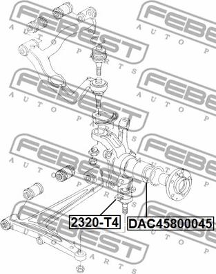 Febest 2320-T4 - Balst / Virzošais šarnīrs adetalas.lv