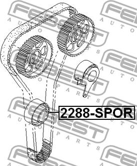 Febest 2288-SPOR - Parazīt / Vadrullītis, Zobsiksna adetalas.lv