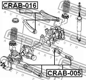 Febest CRAB-005 - Piekare, Šķērssvira adetalas.lv