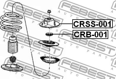 Febest CRB-001 - Ritgultnis, Amortizatora statnes balsts adetalas.lv