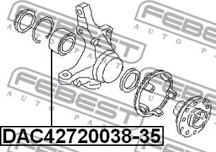 Febest DAC42720038-35 - Riteņa rumbas gultnis adetalas.lv