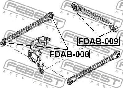 Febest FDAB-009 - Piekare, Šķērssvira adetalas.lv