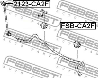 Febest FSB-CA2F - Bukse, Stabilizators adetalas.lv