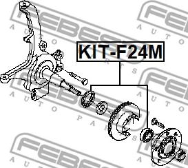 Febest KIT-F24M - Riteņa rumbas gultņa komplekts adetalas.lv