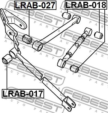 Febest LRAB-027 - Piekare, Šķērssvira adetalas.lv