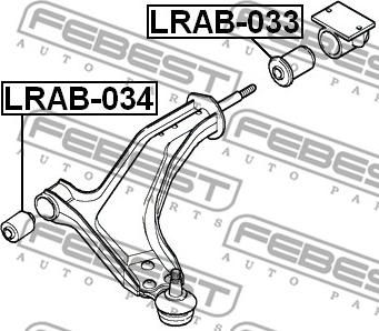 Febest LRAB-034 - Piekare, Šķērssvira adetalas.lv