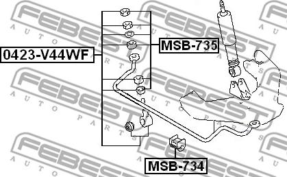 Febest MSB-735 - Stabilizatora stiepnis / Atsaite adetalas.lv