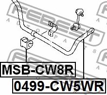 Febest MSB-CW8R - Bukse, Stabilizators adetalas.lv