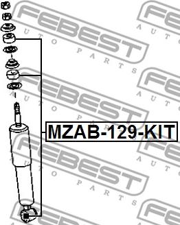 Febest MZAB-129-KIT - Montāžas komplekts, Amortizators adetalas.lv