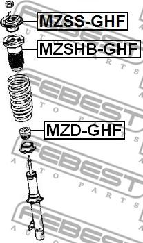 Febest MZD-GHF - Gājiena ierobežotājs, Atsperojums adetalas.lv