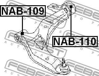 Febest NAB-110 - Piekare, Šķērssvira adetalas.lv