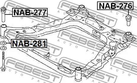 Febest NAB-276 - Piekare, Tilta sija adetalas.lv