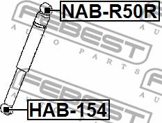 Febest NAB-R50R - Bukse, amortizators adetalas.lv