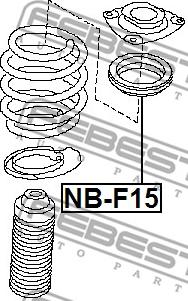 Febest NB-F15 - Ritgultnis, Amortizatora statnes balsts adetalas.lv