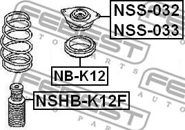 Febest NSS-033 - Amortizatora statnes balsts adetalas.lv