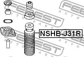 Febest NSHB-J31R - Aizsargvāciņš / Putekļusargs, Amortizators adetalas.lv