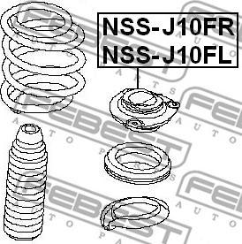 Febest NSS-J10FL - Amortizatora statnes balsts adetalas.lv