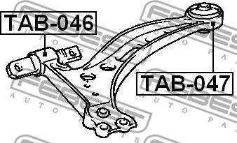 Febest TAB-047 - Piekare, Šķērssvira adetalas.lv