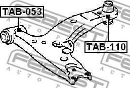 Febest TAB-053 - Piekare, Šķērssvira adetalas.lv