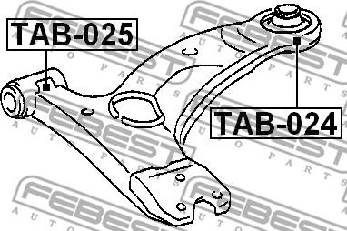 Febest TAB-025 - Piekare, Šķērssvira adetalas.lv