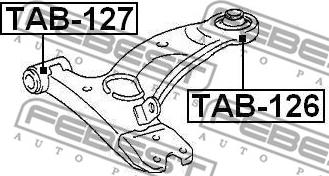 Febest TAB-126 - Piekare, Šķērssvira adetalas.lv