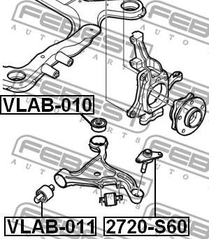 Febest VLAB-011 - Piekare, Šķērssvira adetalas.lv