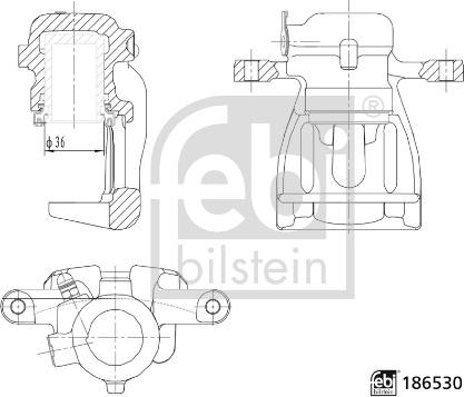 Febi Bilstein 186530 - Bremžu suports adetalas.lv