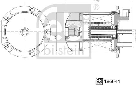 Febi Bilstein 186041 - Degvielas filtrs adetalas.lv