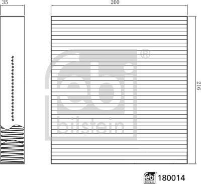 Febi Bilstein 180014 - Filtrs, Salona telpas gaiss adetalas.lv